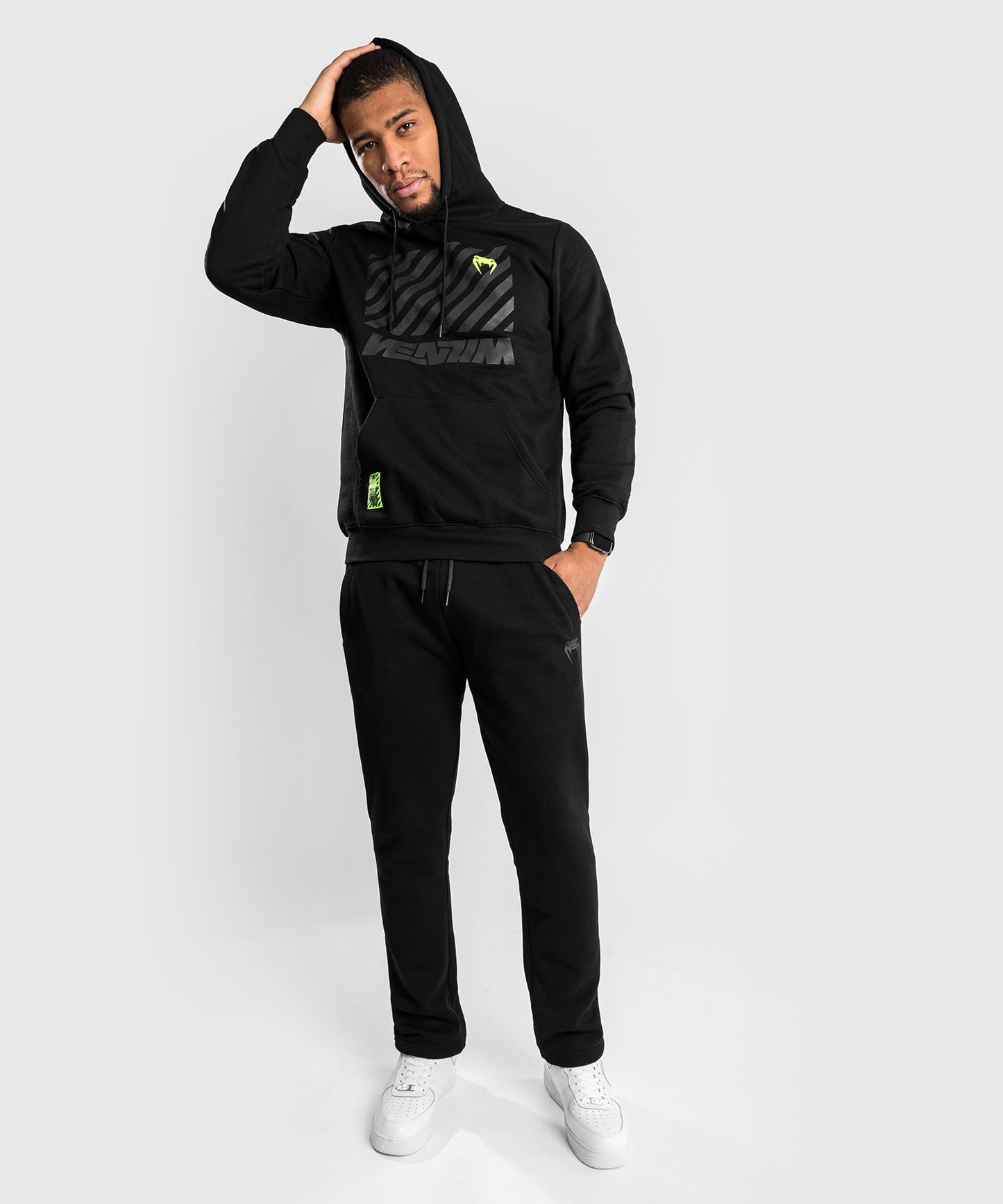 Venum Stripes Hooded Sweatshirt - Black