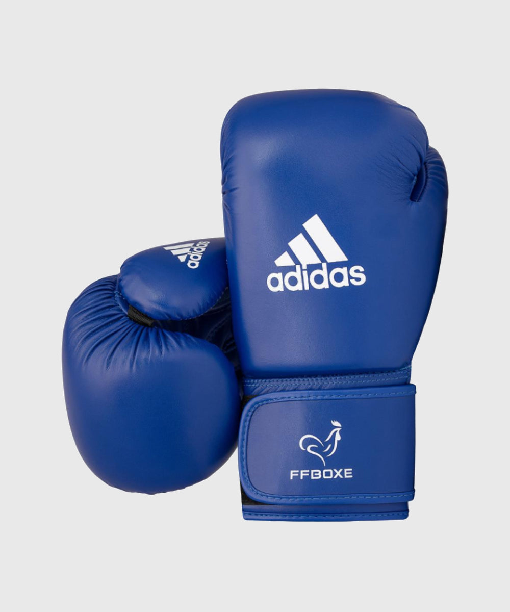 Gants de Boxe Adidas Amateur FFB Approuvés Iba - Bleu