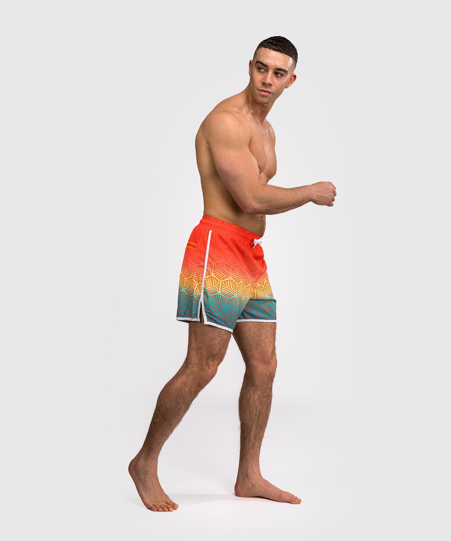 Short de Bain Venum Octane - Orange Sunset/Bleu Ciel