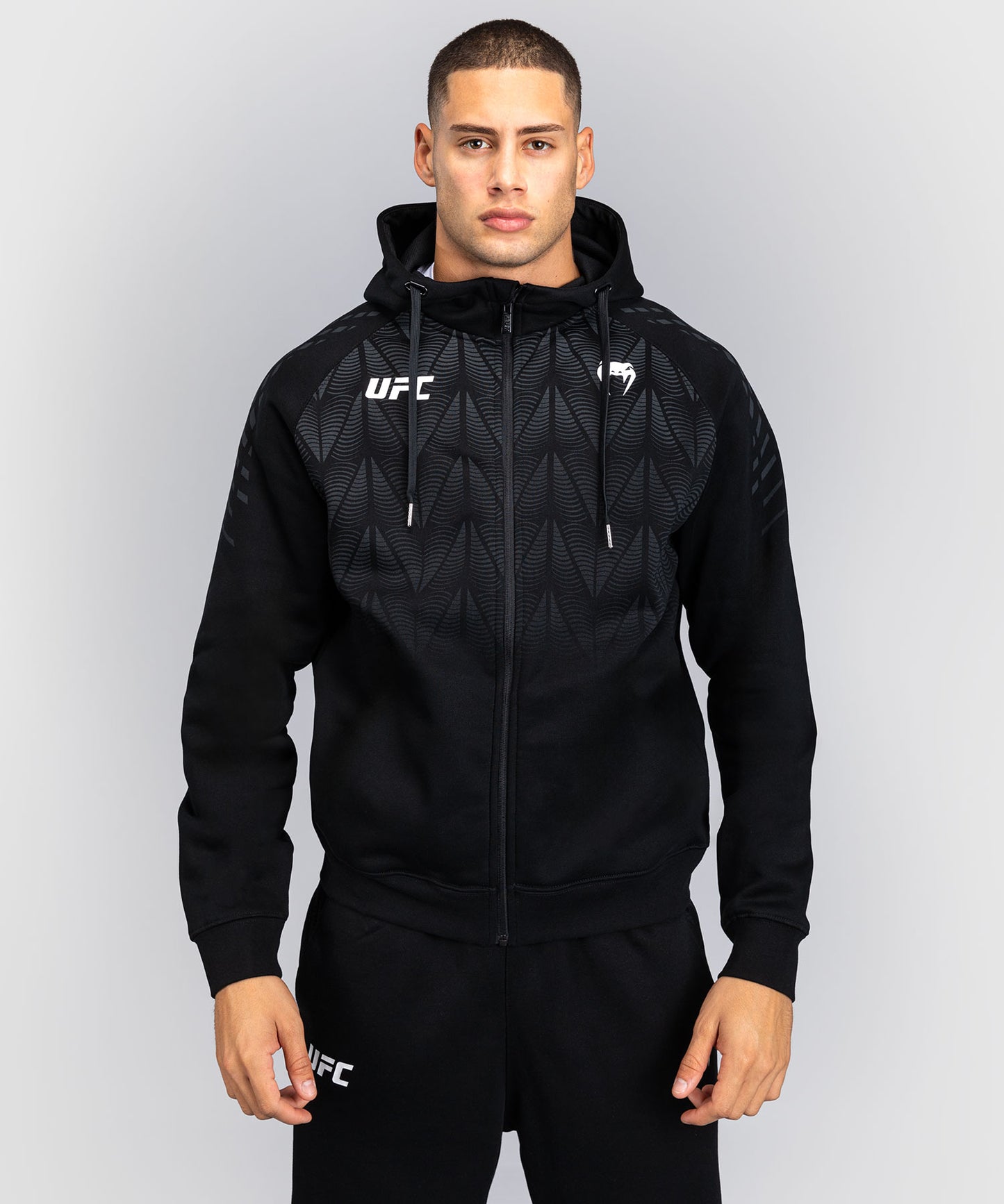 Sweat à capuche zippé Homme UFC Zenith by Venum Replica - Noir