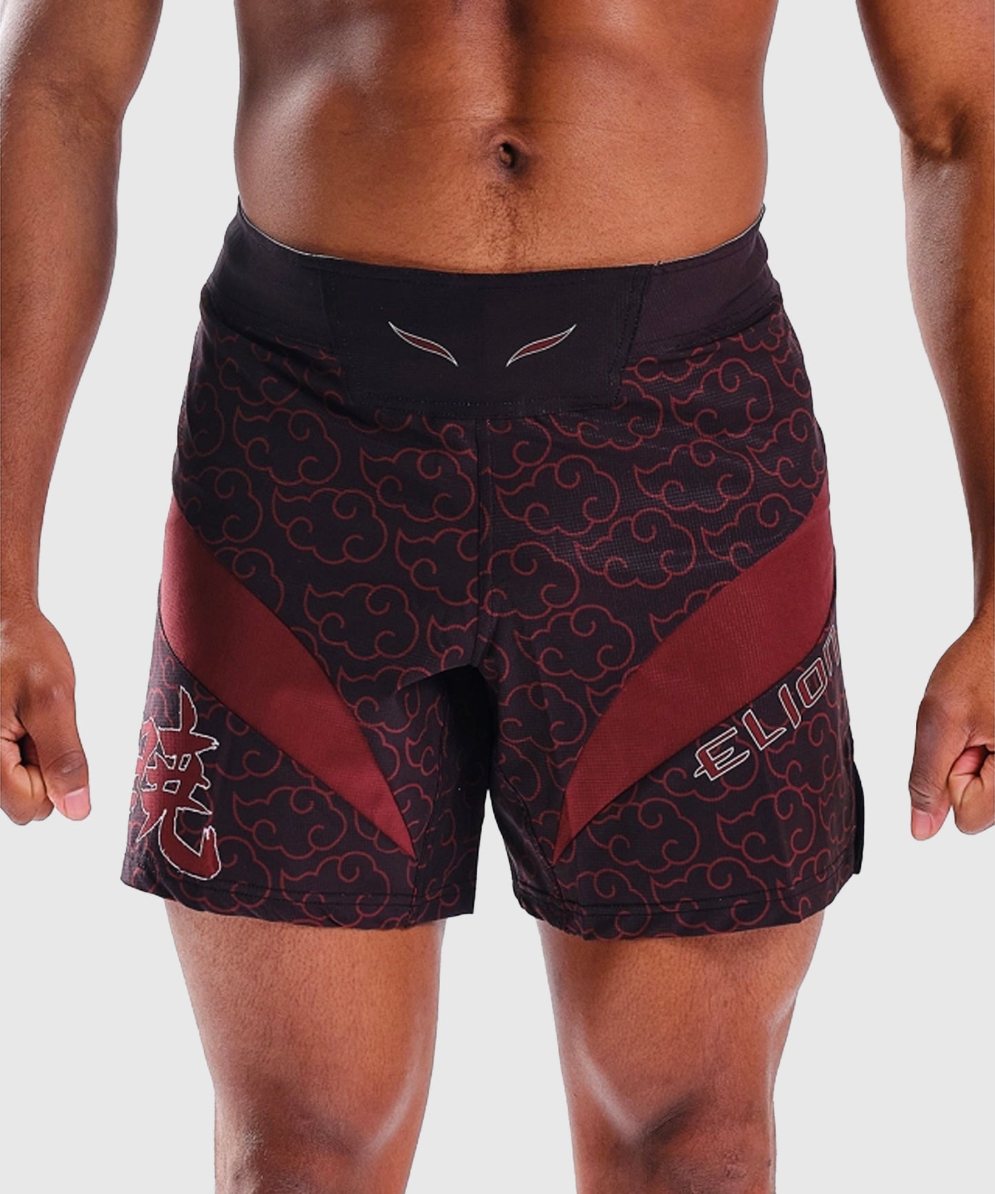 Elion X Naruto Akatsuki Fightshorts - Schwarz/Rot