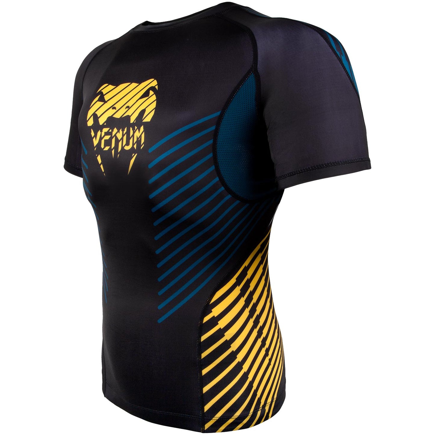 Venum Plasma Rashguard - Kurzarm - Schwarz/Gelb