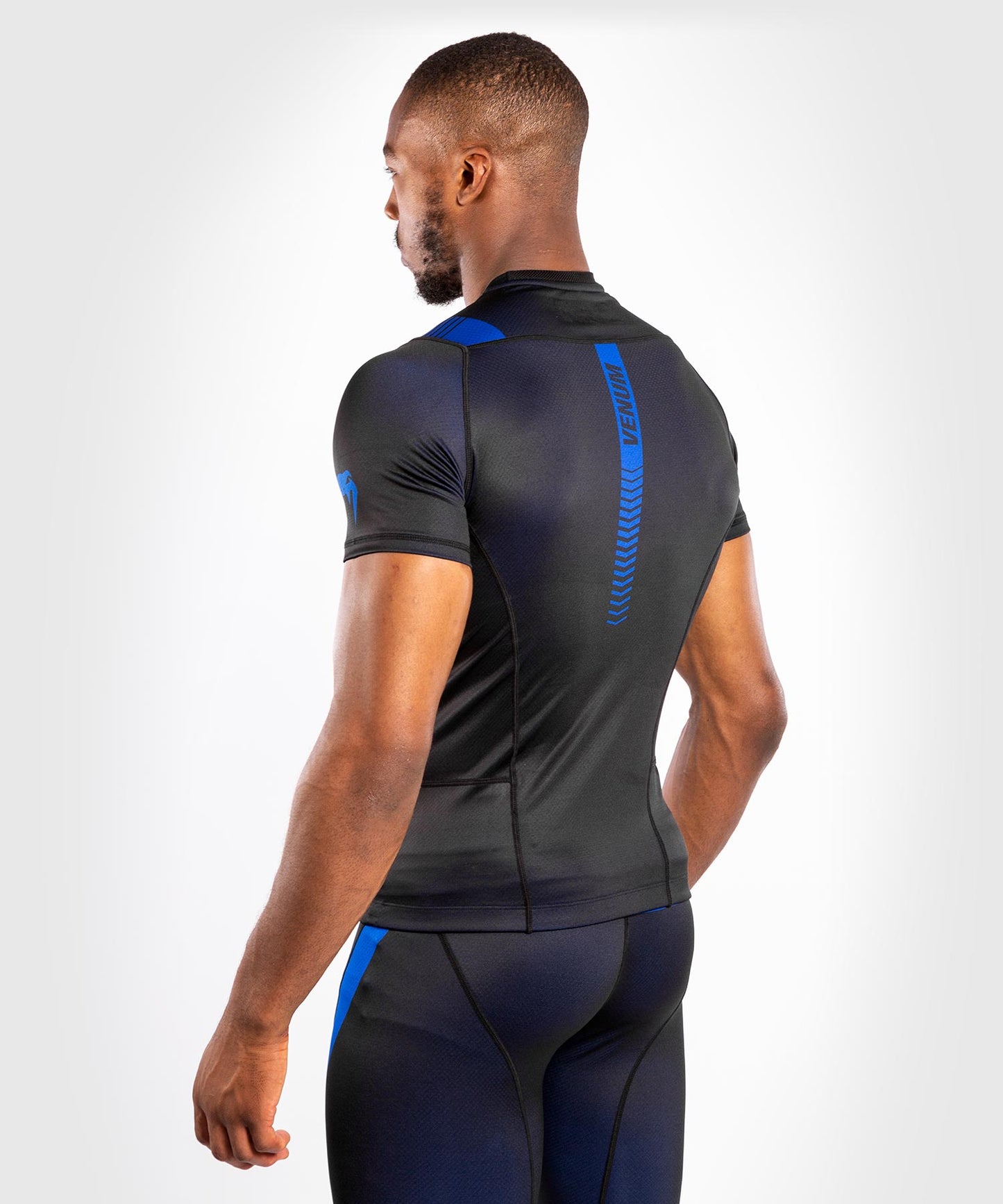 T-shirt a compressione Venum No Gi 3.0 - Maniche corte - Nero/Blu