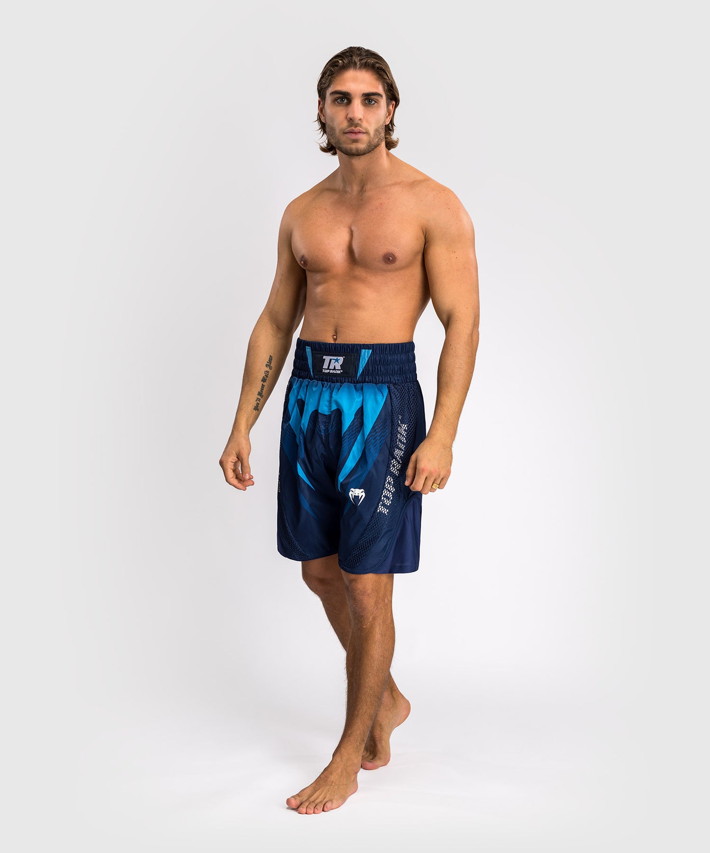 Short de Boxe Venum x Top Rank Original pour Hommes - Bleu Marine