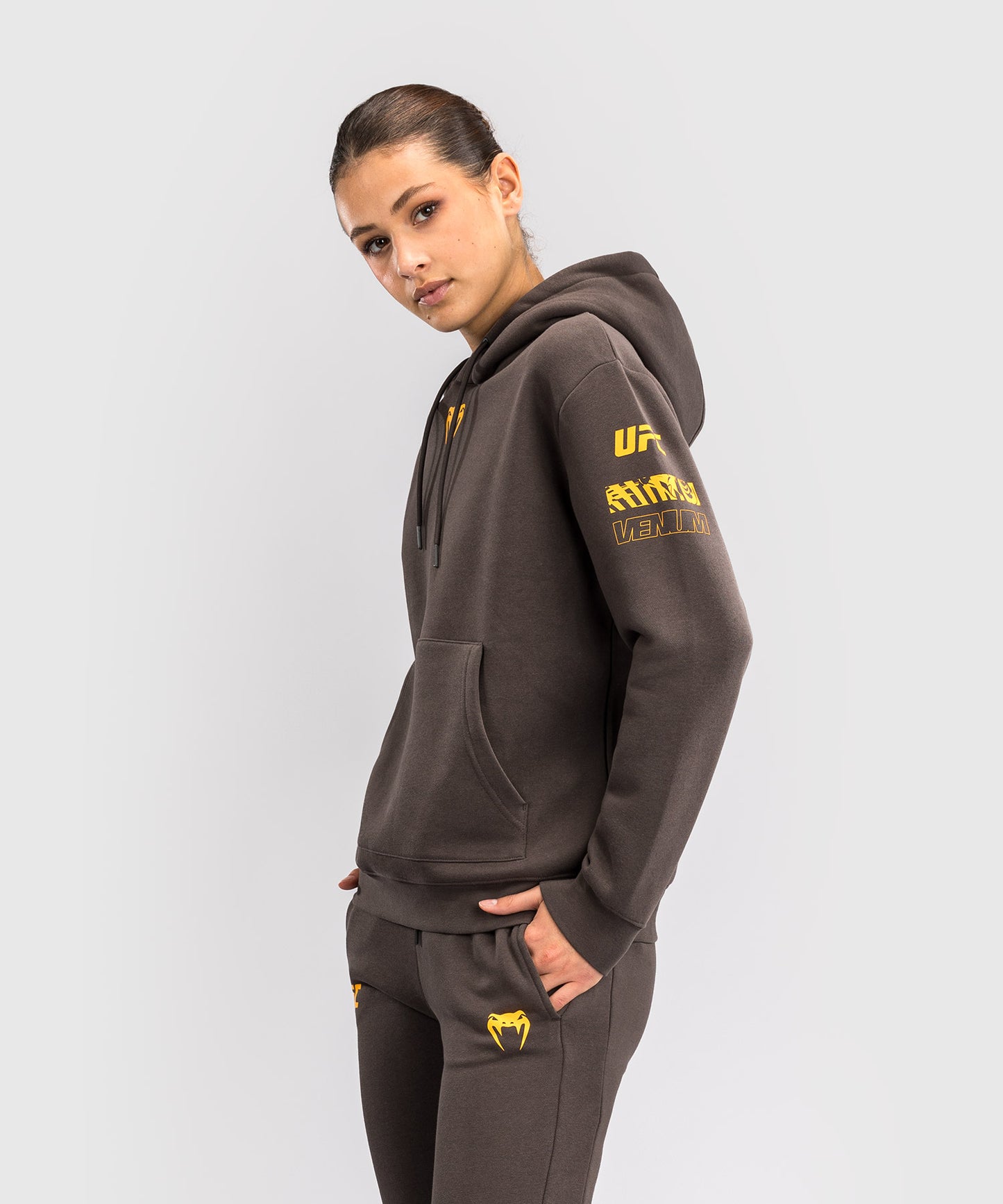 UFC Fusion by Venum Fight Week Felpa con Cappuccio per Donna - Marrone terra