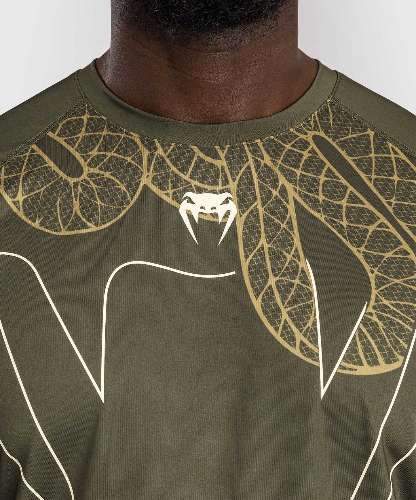 Venum Serpenti Dry Tech T-Shirt - Khaki/Bronze/Ivory