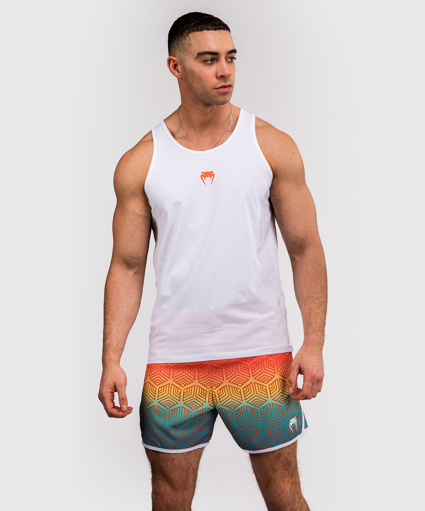 Venum Echo Tank Top - Weiß/Orange Sonnenuntergang