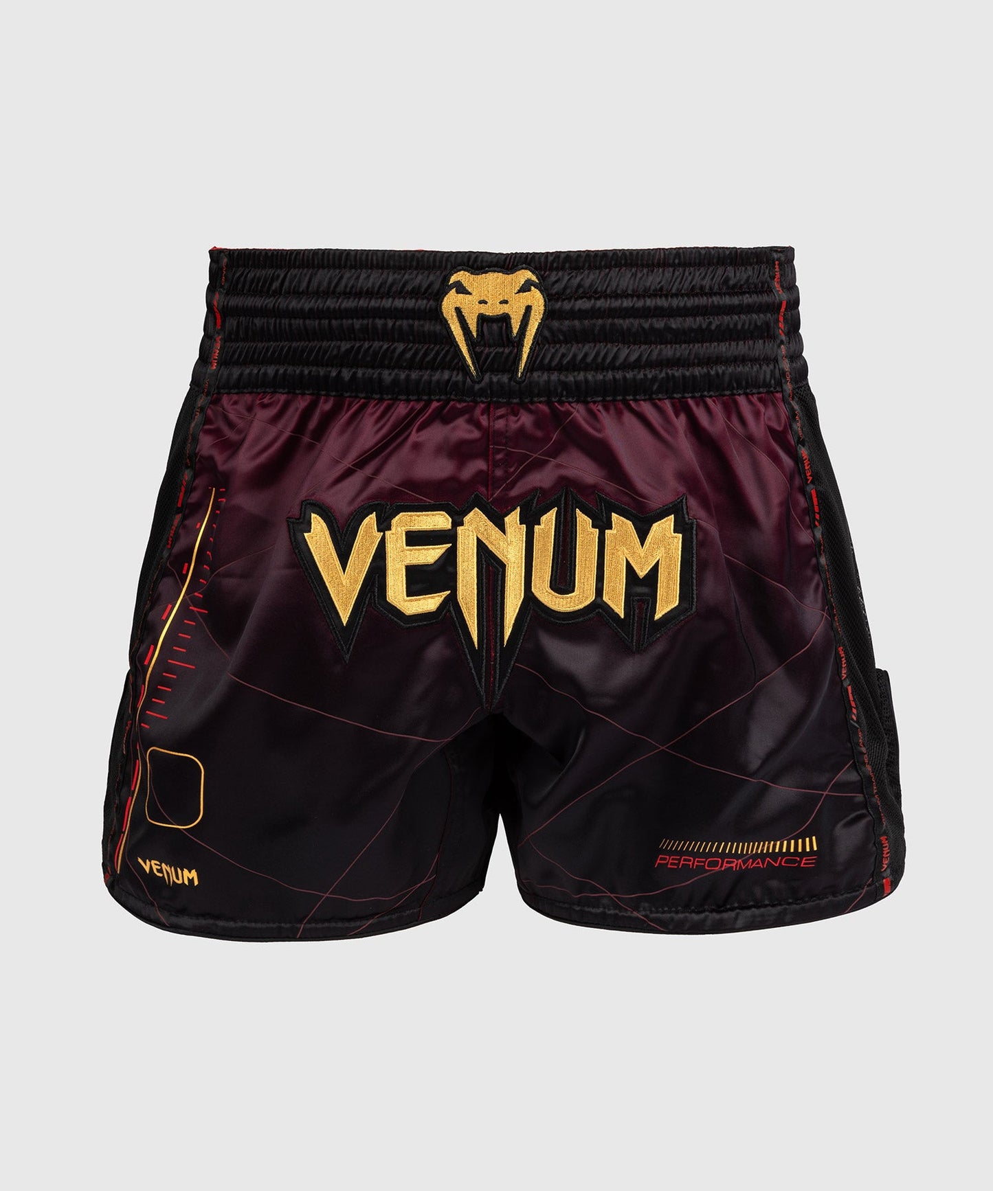 Short de Muay Thai Venum Tactical XT- Noir/Bordeaux/Or