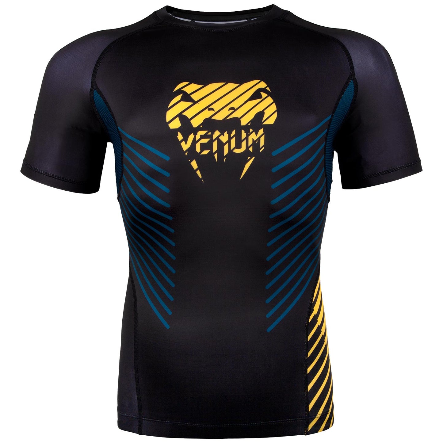 Venum Plasma Rashguard - Kurzarm - Schwarz/Gelb