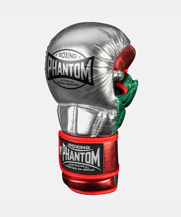 Phantom Athletics Mexico MMA-Sparring-Handschuhe - Silber/Grün/Rot