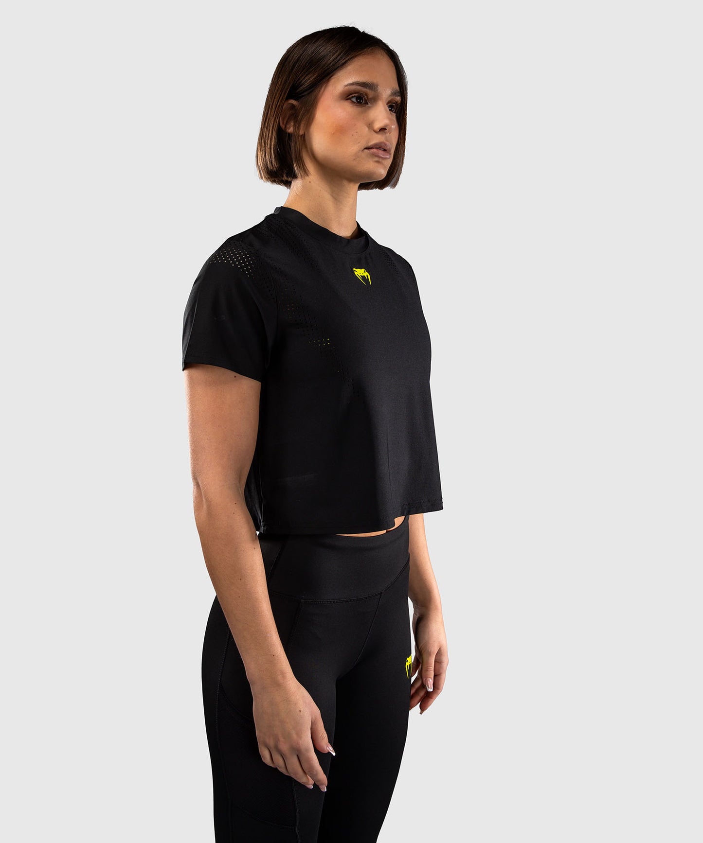 T-shirt Dry Tech Pour Femme Venum Lazer - Noir/Jaune