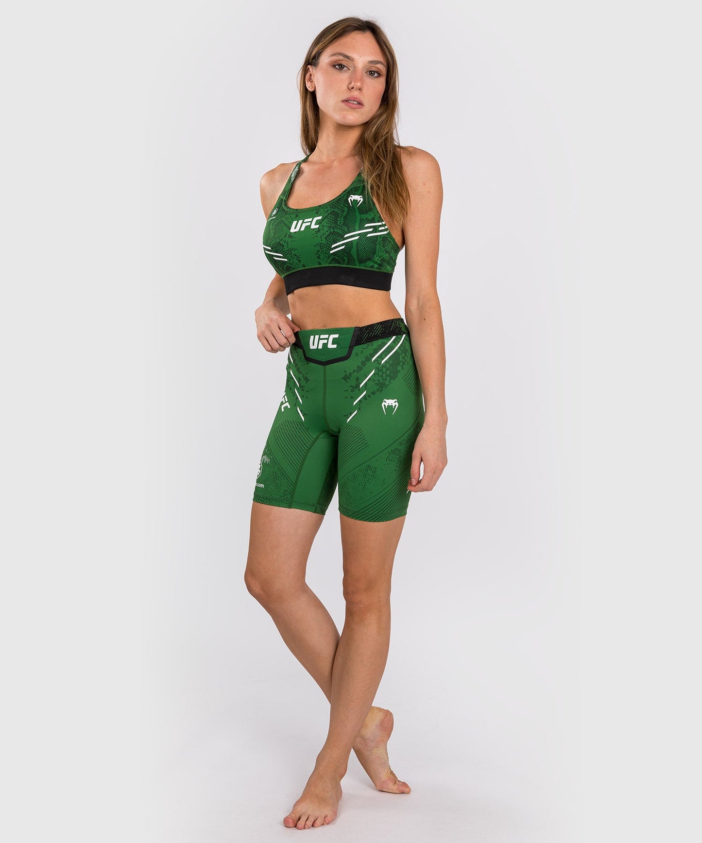 Short de compression Long Fit pour Femmes UFC Adrenaline by Venum Authentic Fight Night - Vert