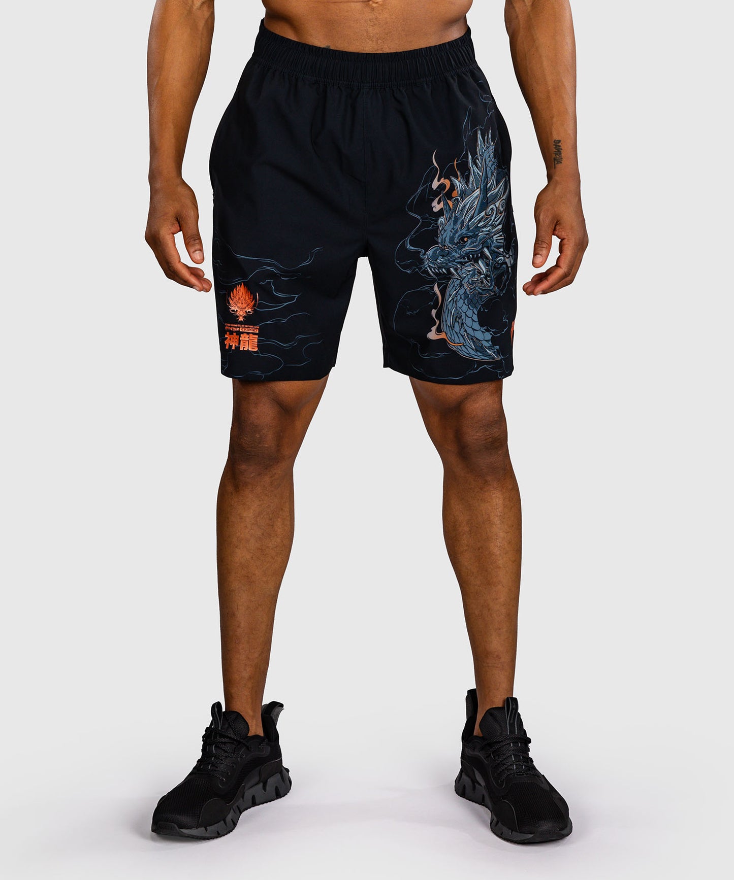 Venum Thunder Dragon Training Shorts - Black/Grey/Copper