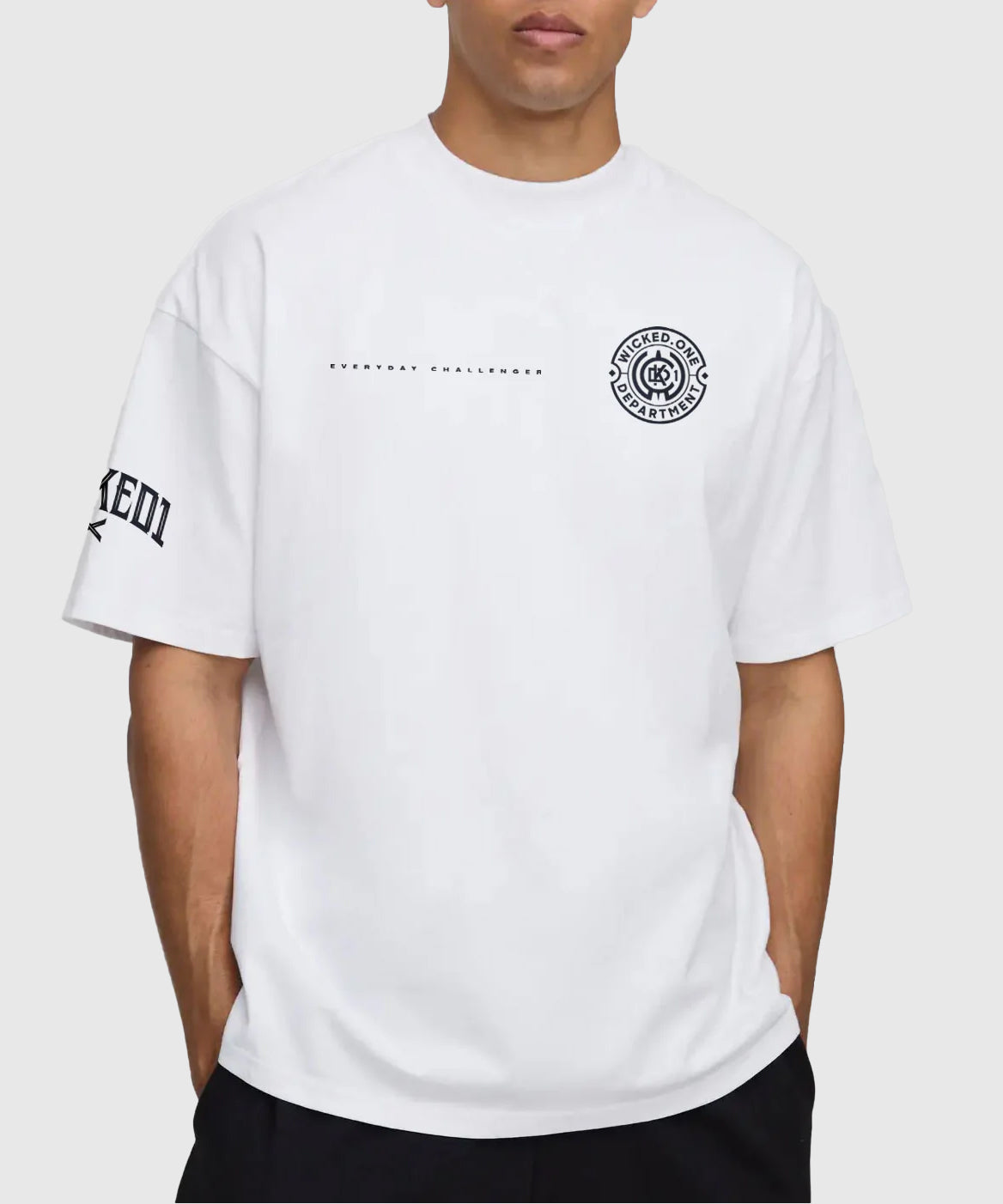 T-Shirt Oversize Wicked One Department - Blanc