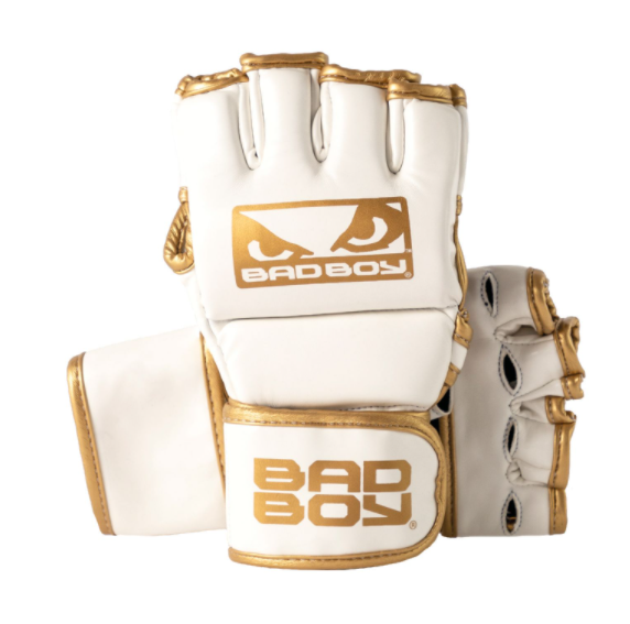 Gants de MMA avec pouces Fashion Bad Boy - Blanc/Or