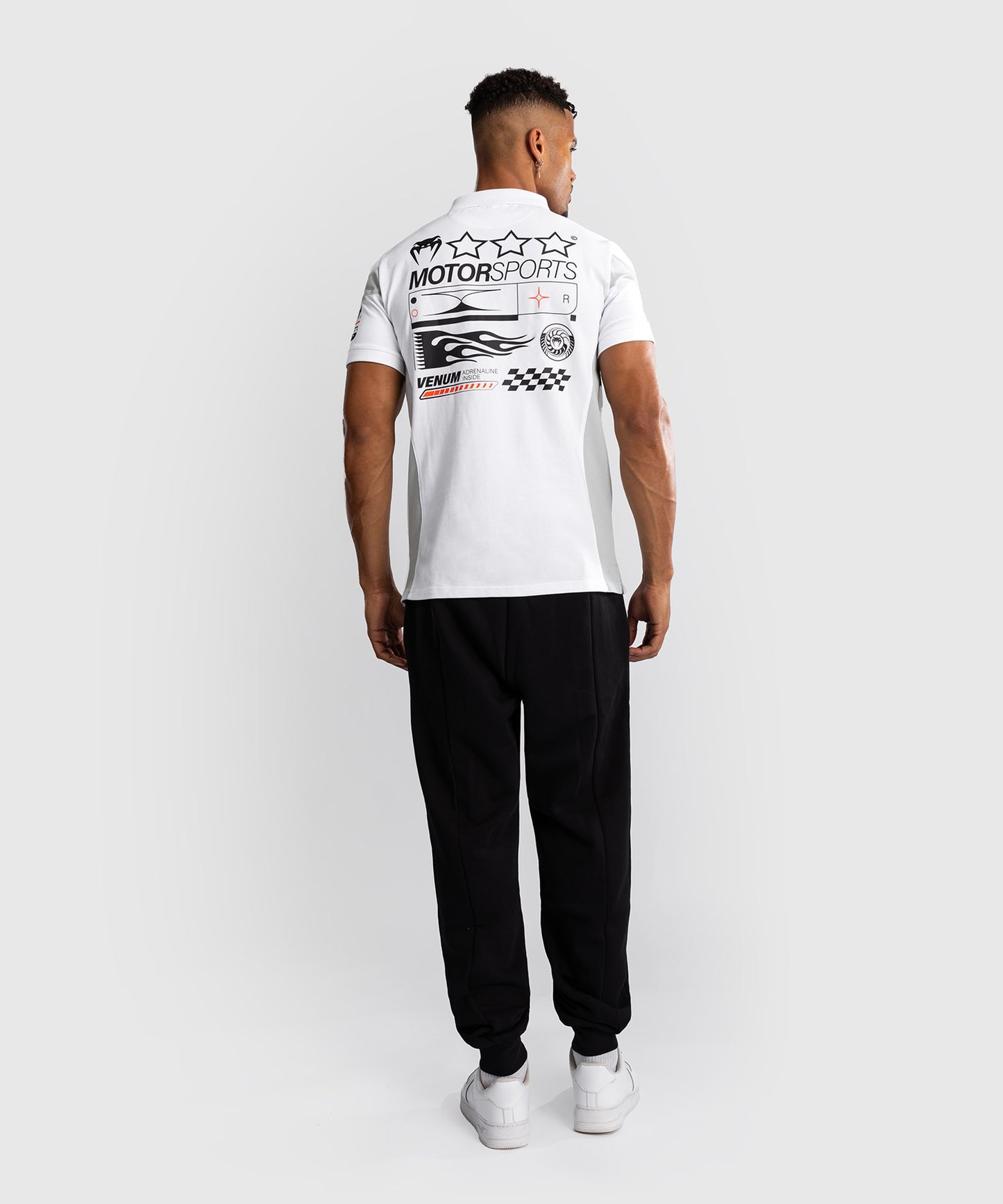 Venum Motorsport Baumwoll-Polo - Schneeweiß