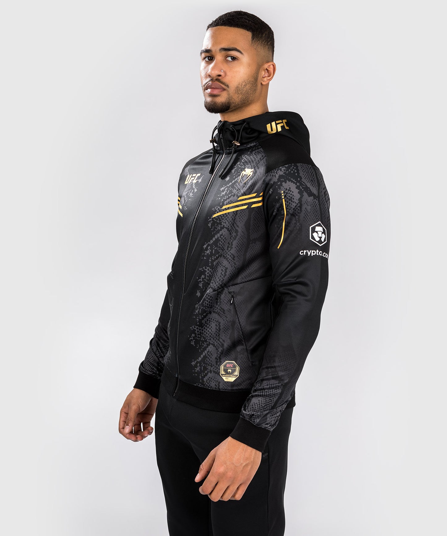UFC Adrenaline by Venum Authentic Fight Night Felpa con cappuccio Walkout da Uomo - Champion