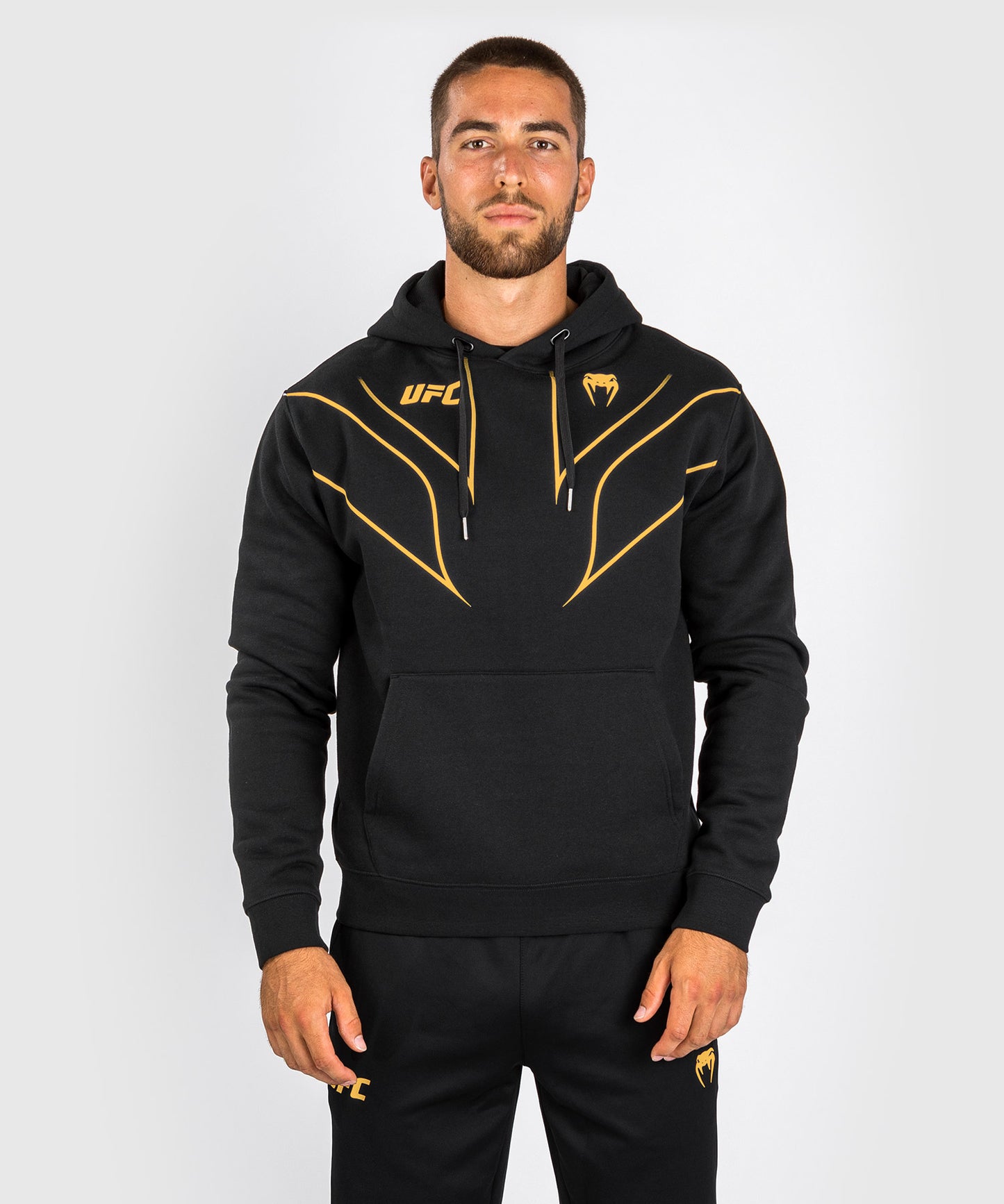 UFC Venum Replica 2.0 Hoodie mit durchgehendem Reißverschluss für Herren – Schwarz