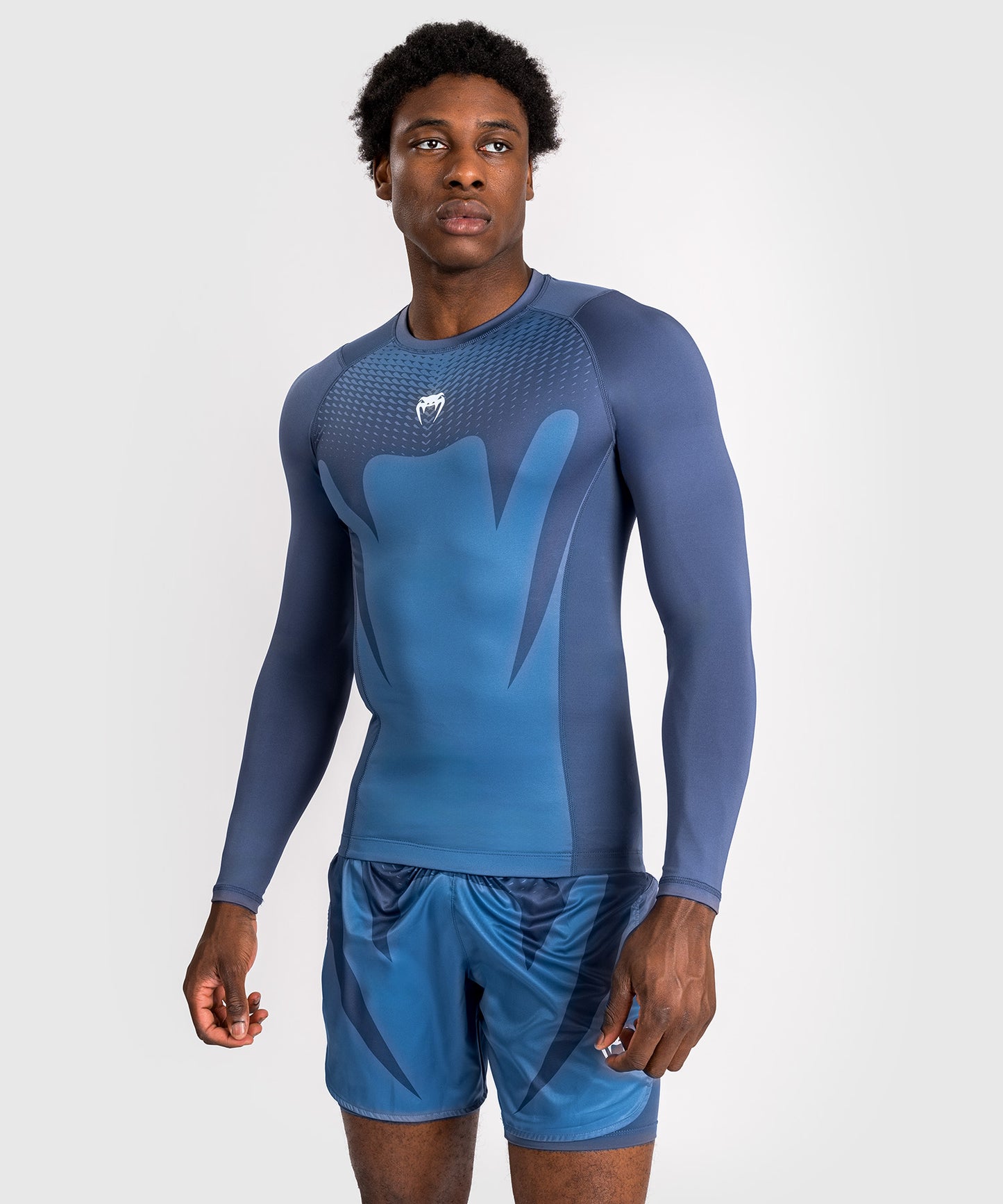 Venum Attack Rashguard de Manga Larga para Hombre - Azul marino