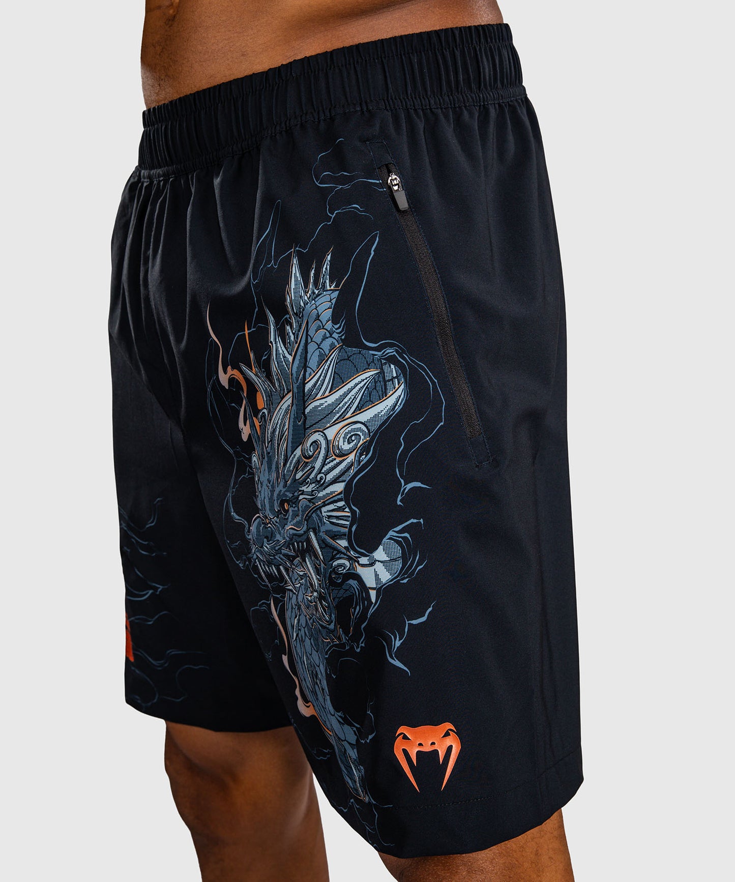 Venum Thunder Dragon Training Shorts - Black/Grey/Copper