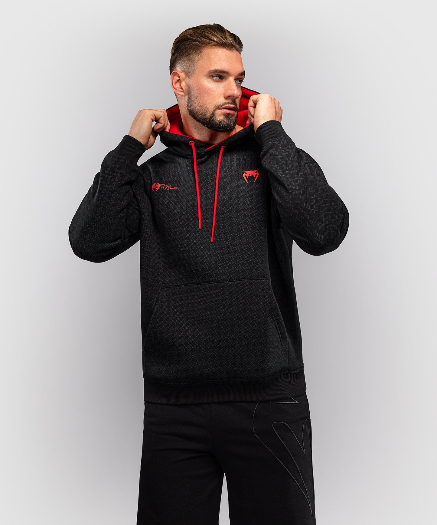 Venum x Roger Gracie Signature Kapuzenpullover - Schwarz/Rot