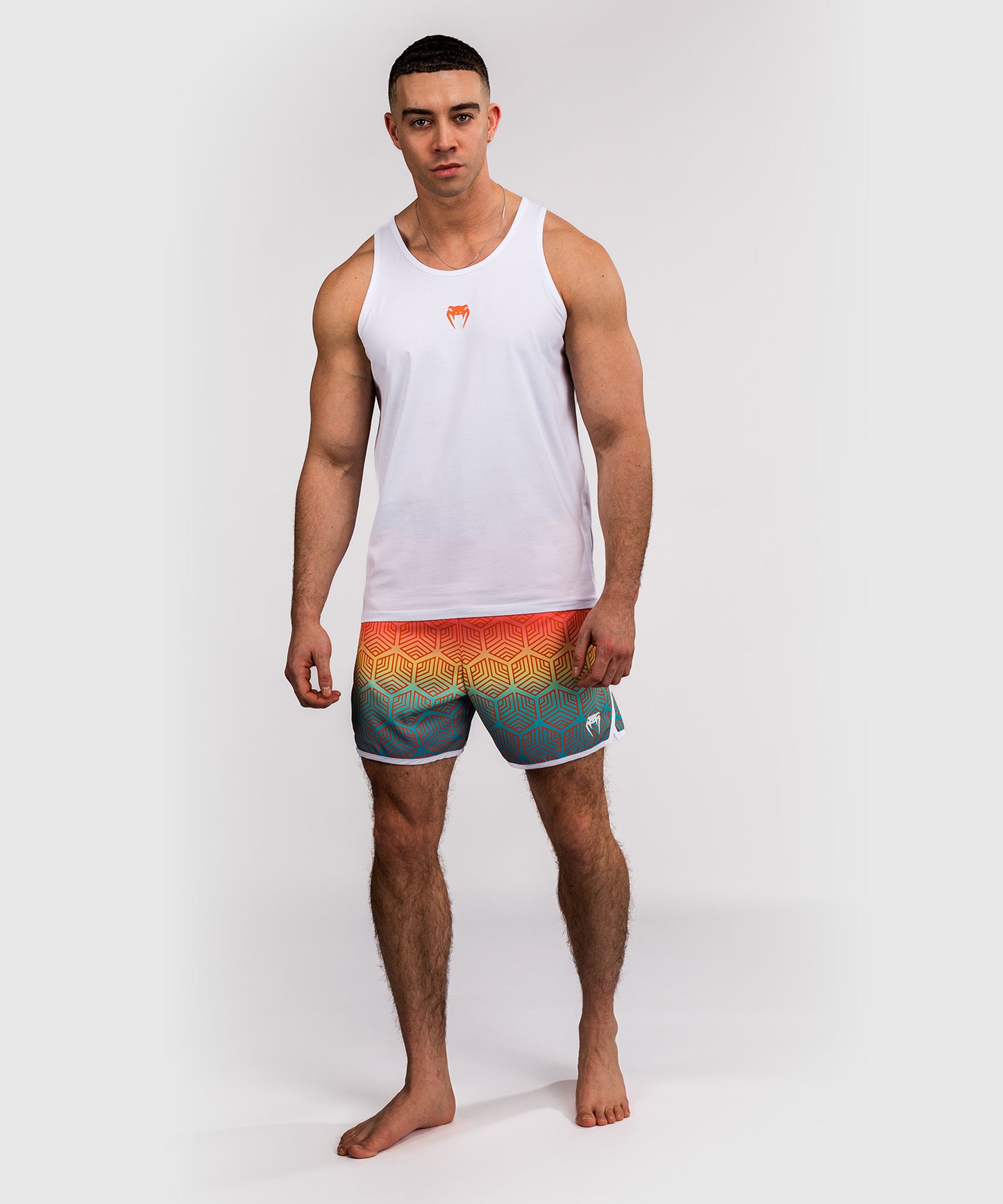 Venum Echo Tank Top - Weiß/Orange Sonnenuntergang