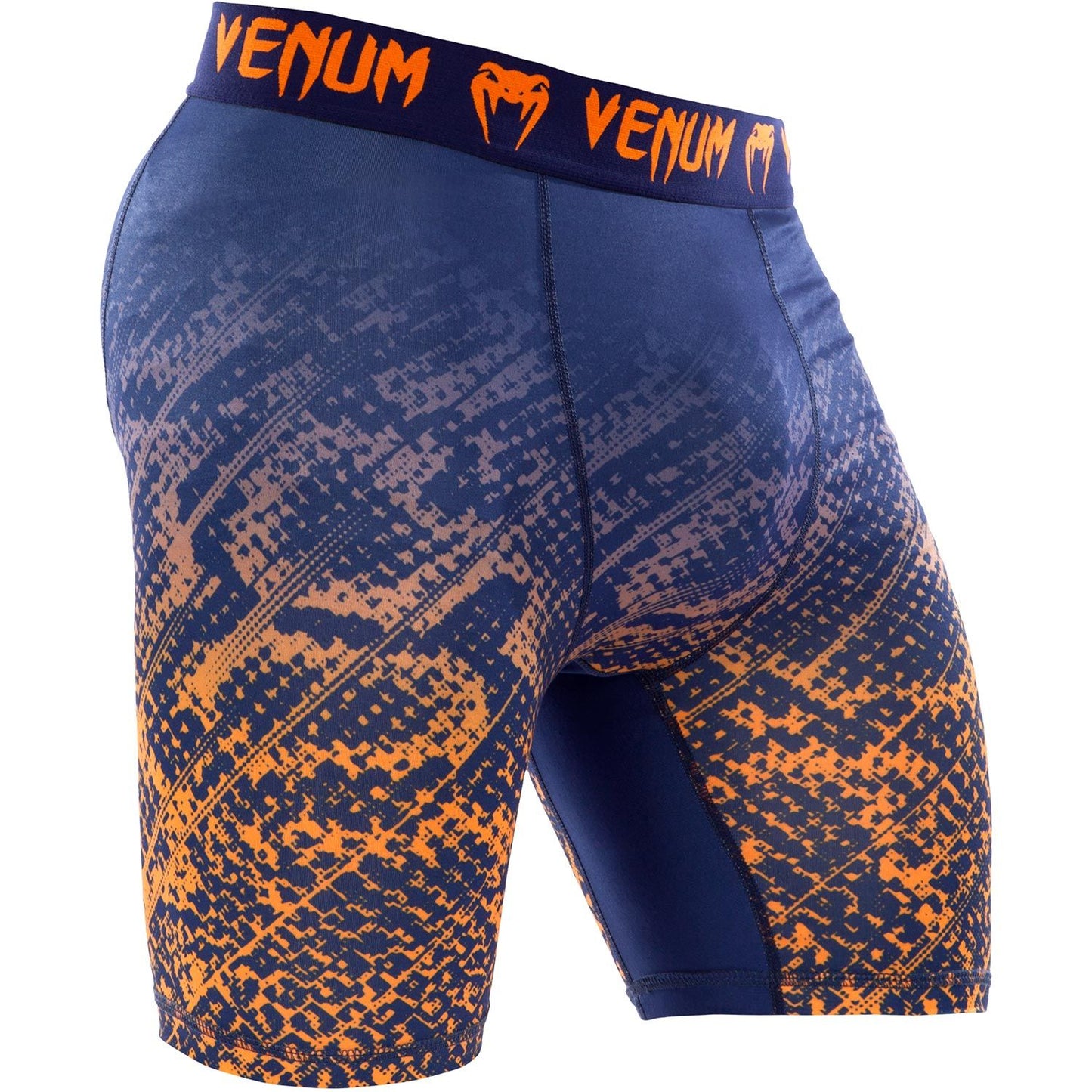 Pantalones cortos de compresión Venum Tropical - Azul/Naranja