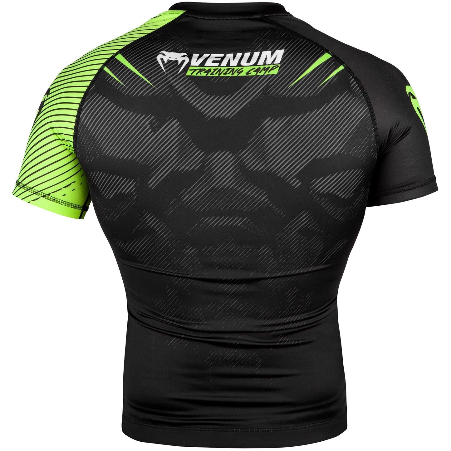 Venum Training Camp 2.0 Kurzarm Rashguard - Schwarz/ Fluo Gelb