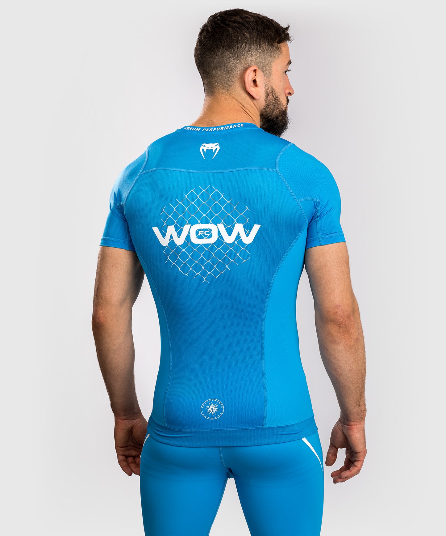 Venum x WOW FC Kurzarm Rashguard - Pacific Blue