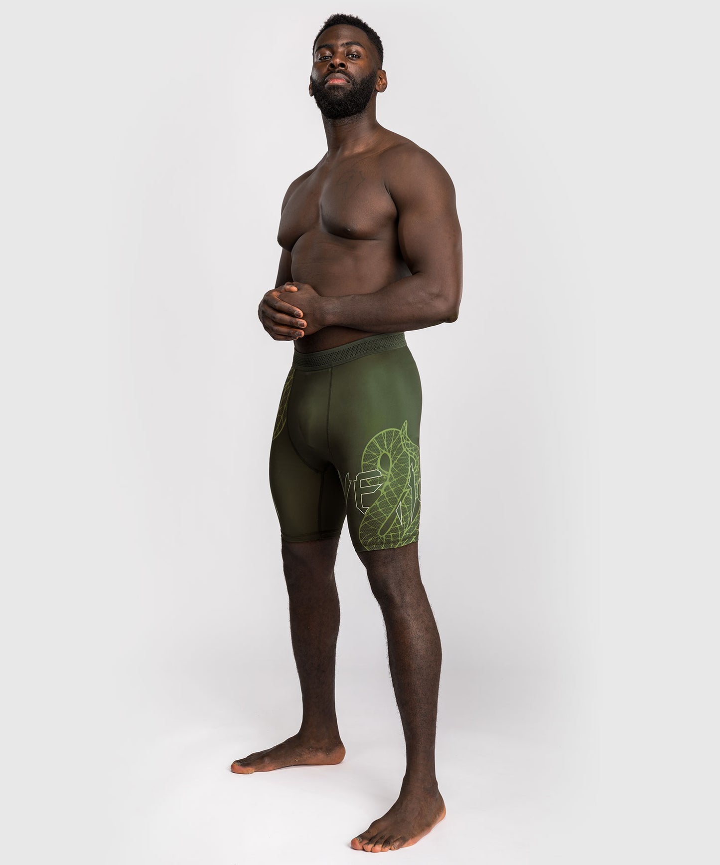 Short de Compression Venum Serpenti – Kaki/Bronze/Ivoire