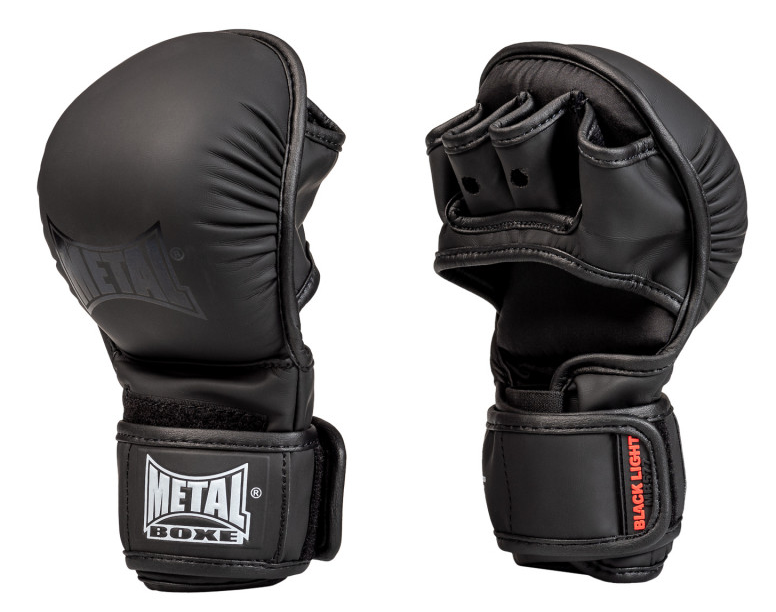Metal Boxe Mit Daumen MMA-Sparring-Handschuhe - Schwarz