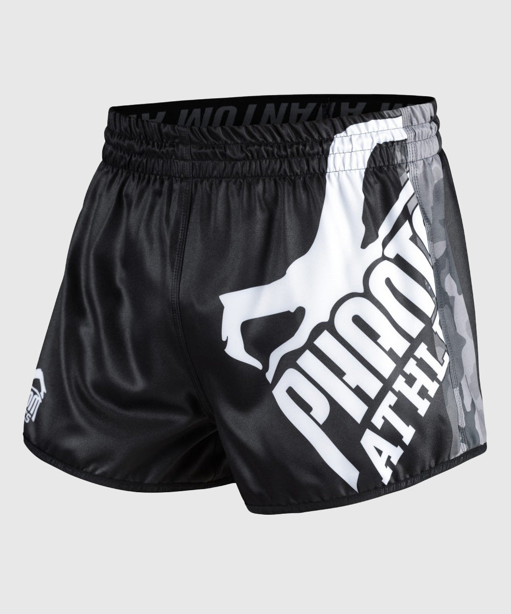 Phantom Athletics Revolution Pantalones de Muay Thai - Negro/Blanco