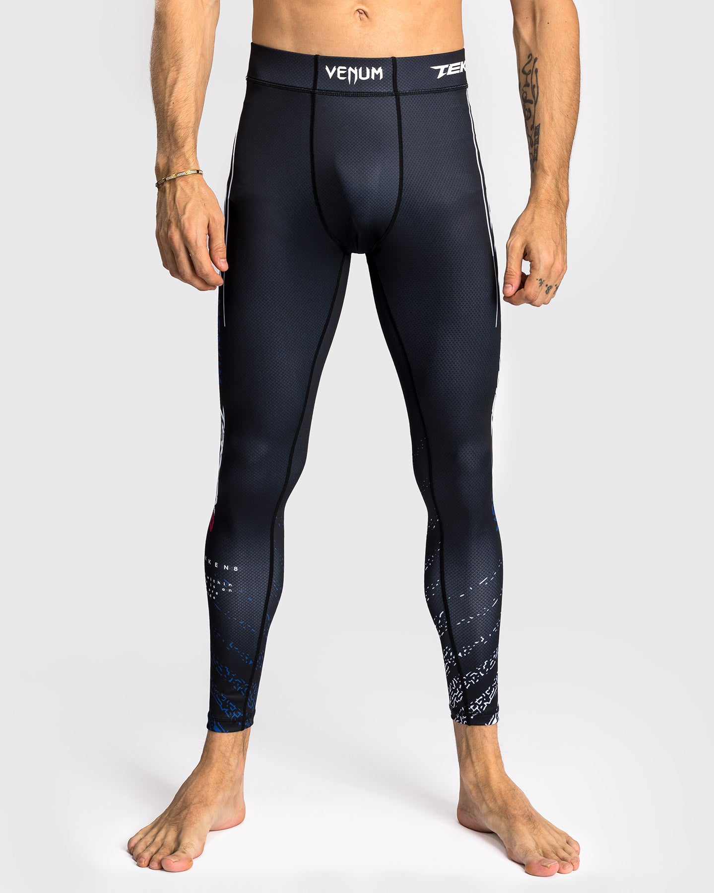 Pantalon de compression Venum x TEKKEN 8 - Jin Kazama - Bleu/Noir/Blanc
