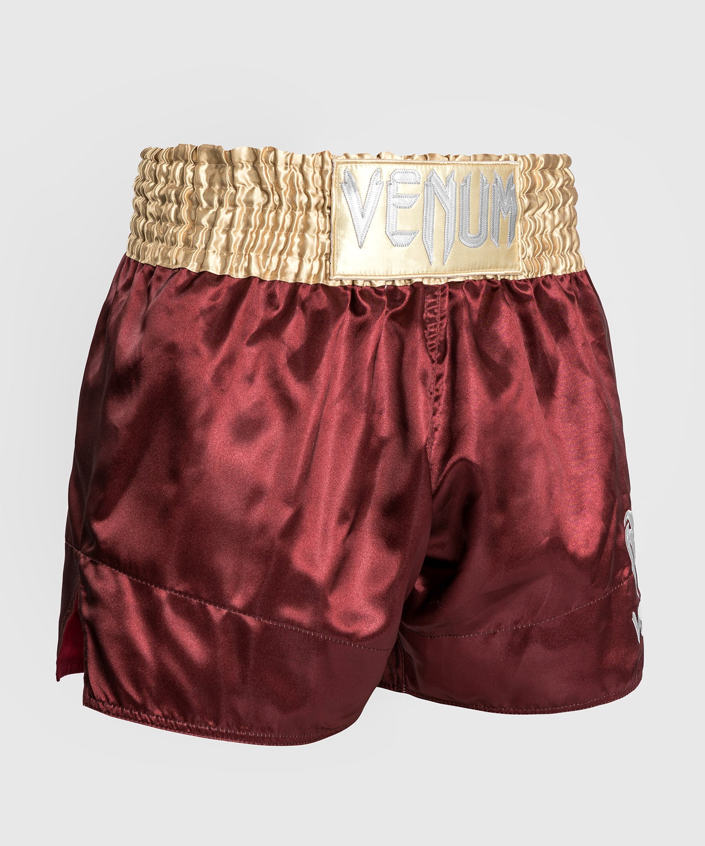 Venum Classic Pantalón corto de muay thai - Borgoña/Dorado/Blanco