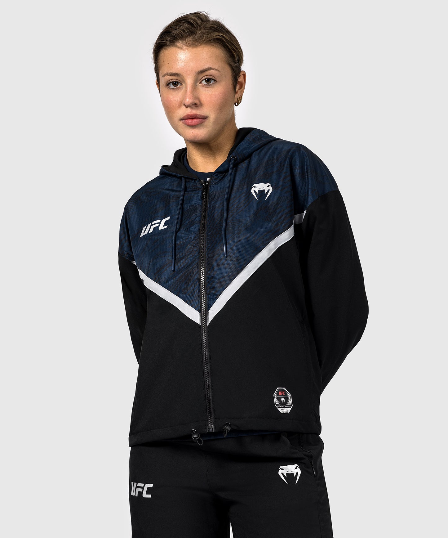 UFC Fusion by Venum Fight Week Felpa con Zip per Donna - Blu oceanico