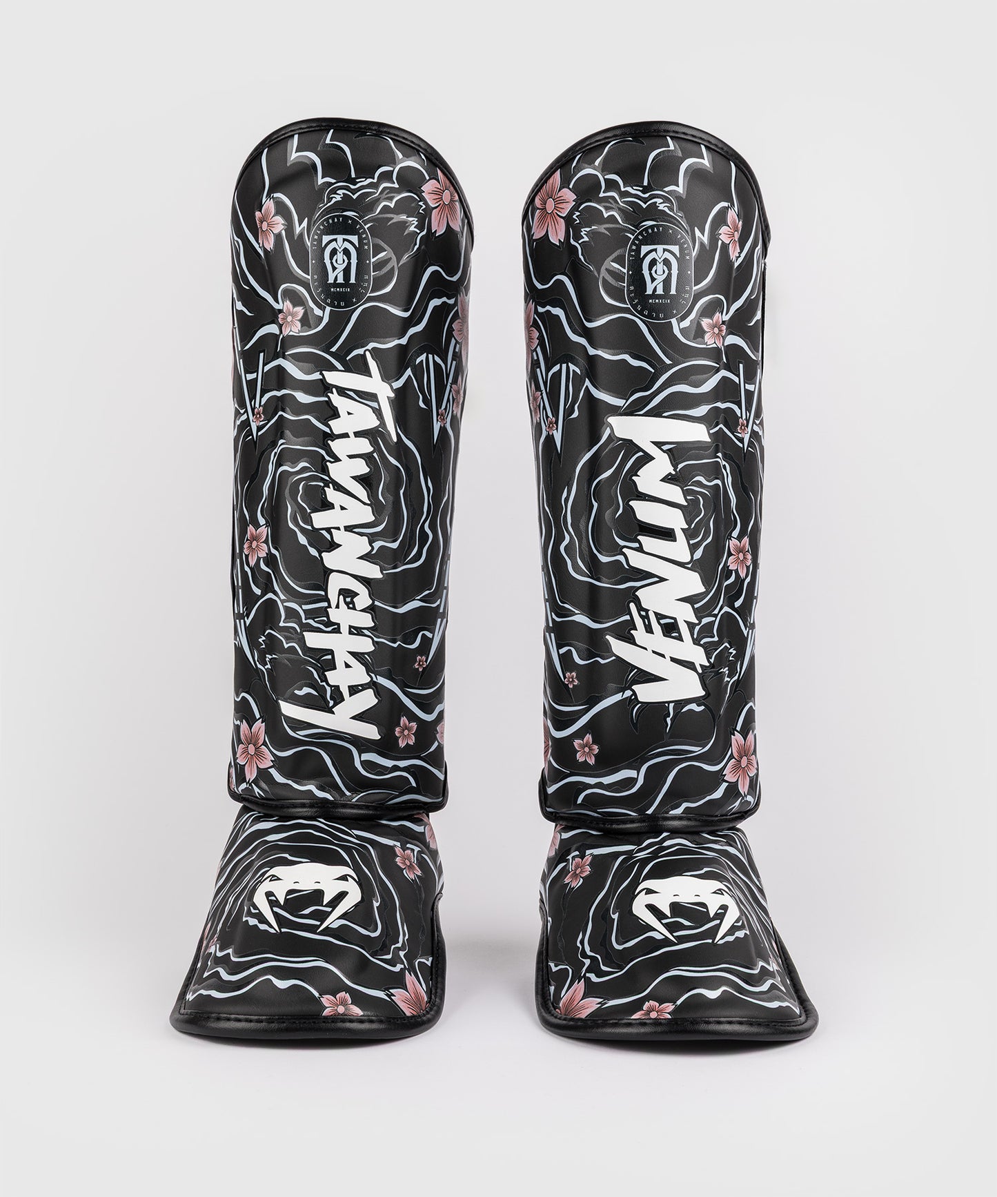Venum x Tawanchay Shinguards Black/White