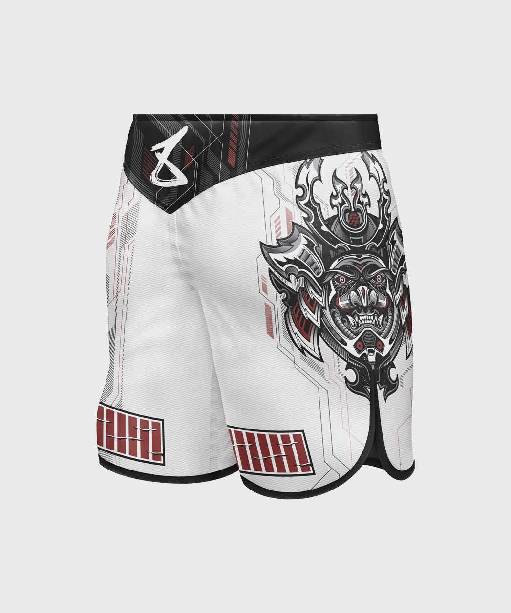 Short de MMA 8 Weapons Samurai 2.0 - Blanc/Rouge