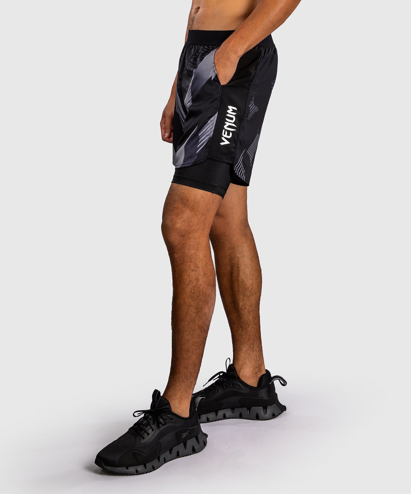 Venum No-Gi 6.0 Pantalón Corto de Entrenamiento - Negro/Blanco