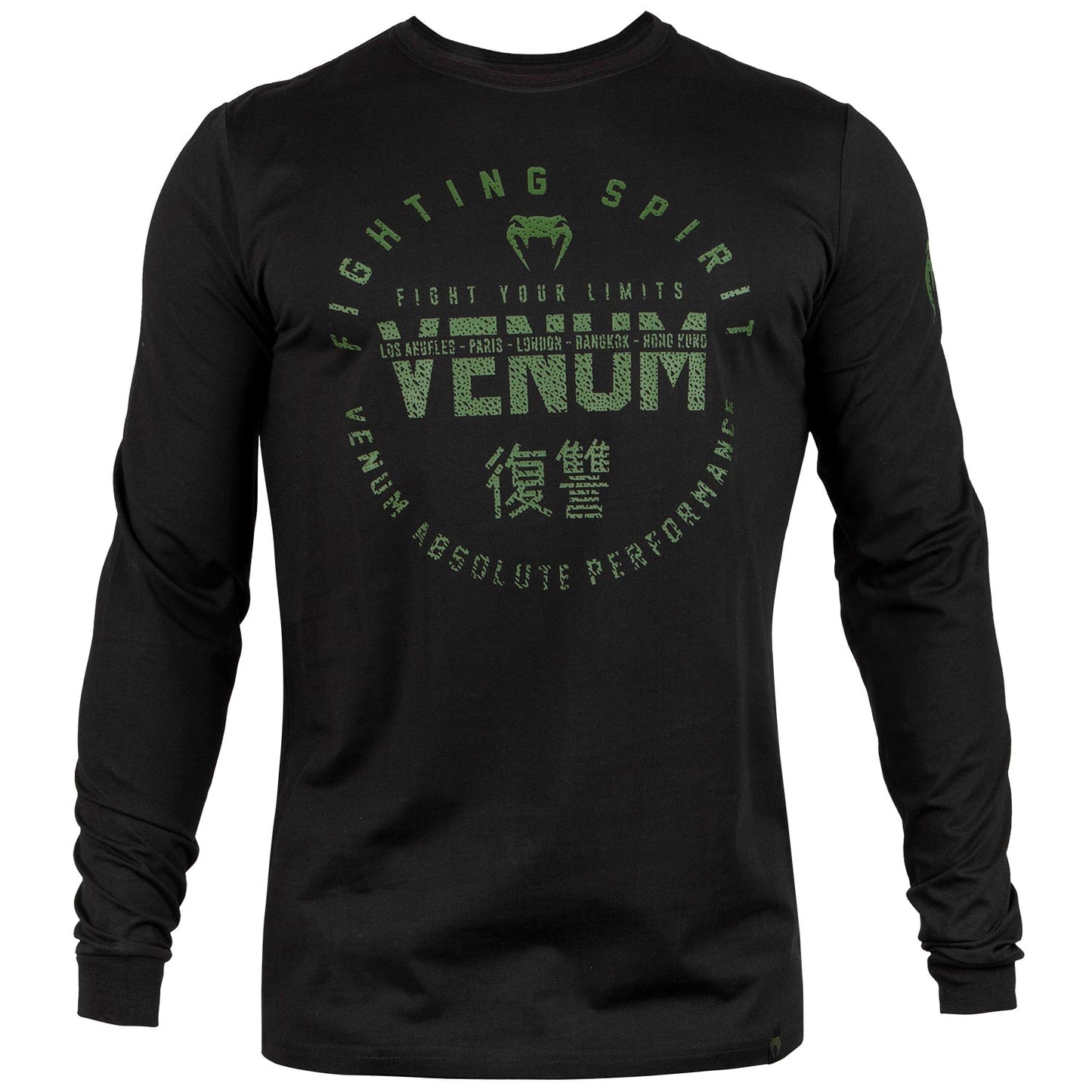 Venum Langarm-T-Shirt - Schwarz/Khaki