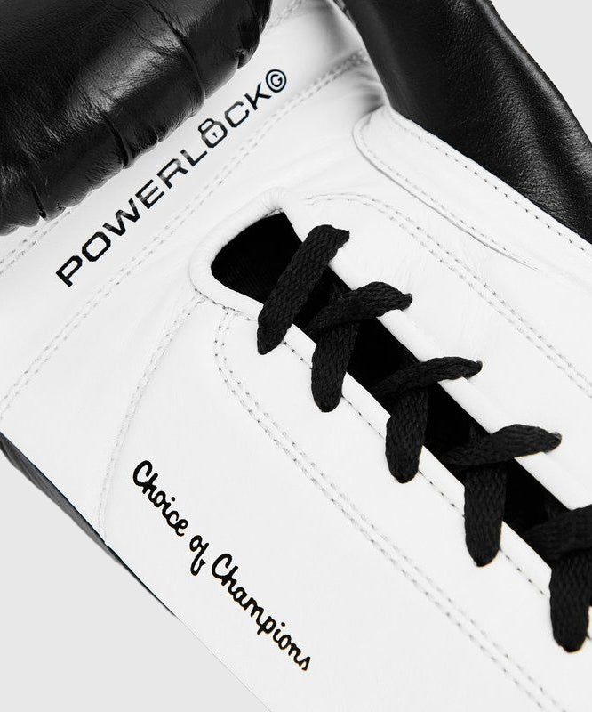 Everlast Powerlock Pro OG Schnür-Boxhandschuhe - Schwarz/Weiß