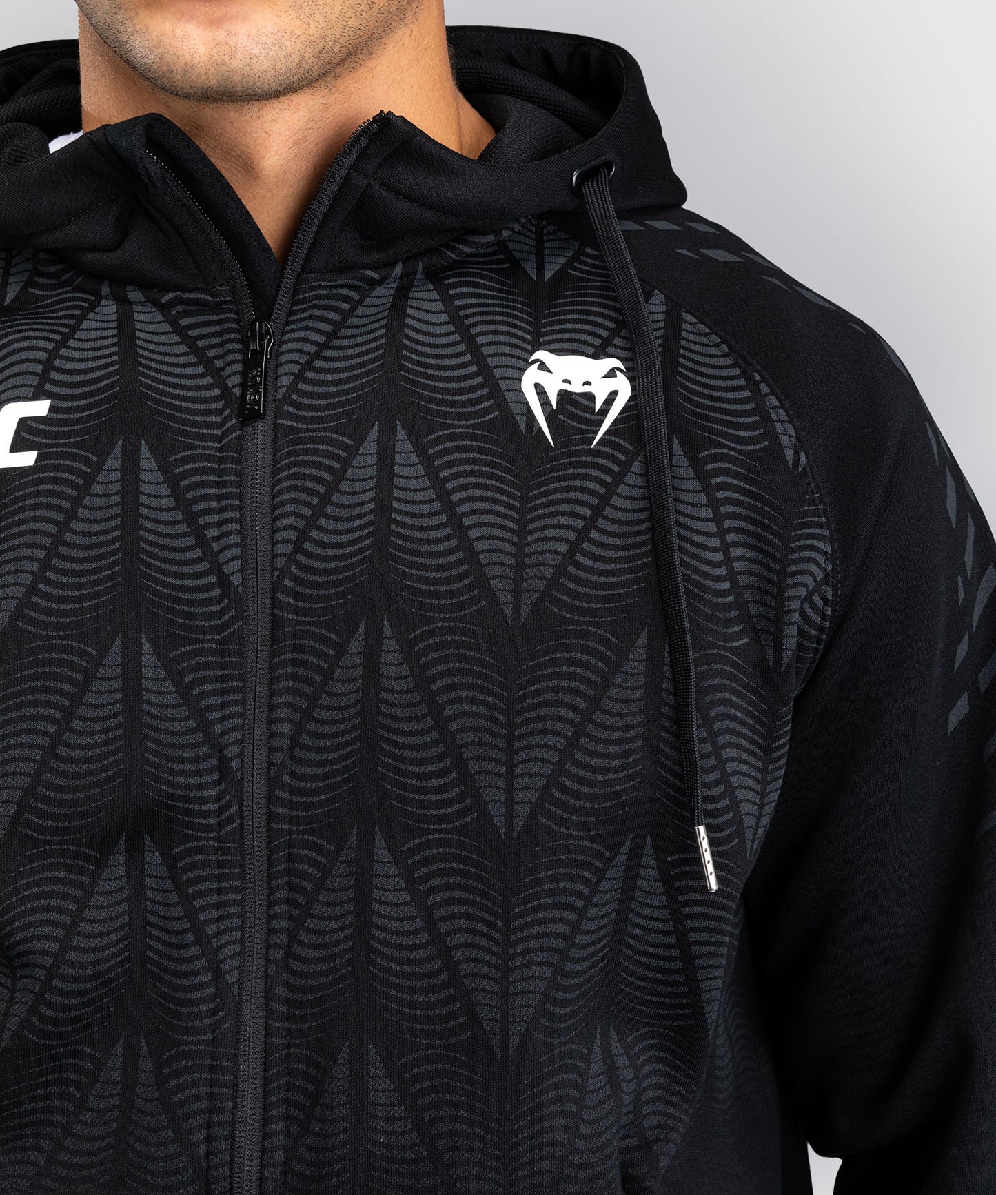 Sweat à capuche zippé Homme UFC Zenith by Venum Replica - Noir