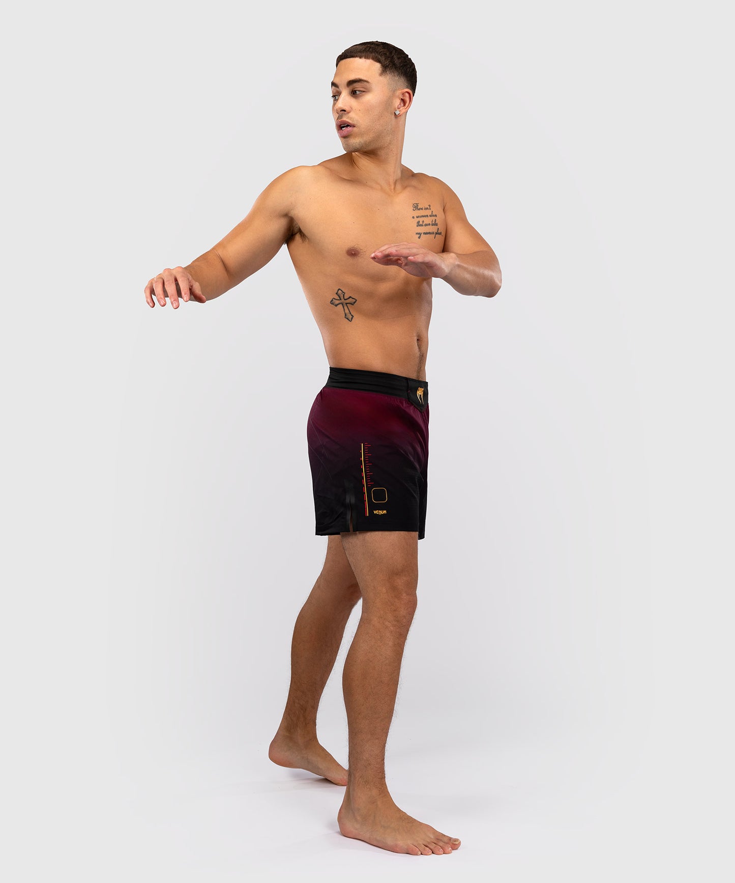 Venum Tactical XT Pantalones cortos de lucha - Negro/Burdeos/Oro