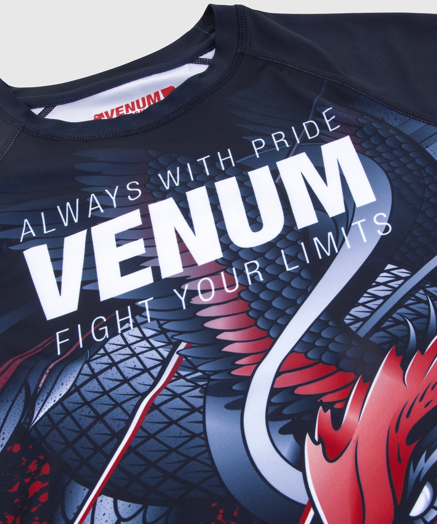 Rashguard Venum Rooster - Manches Longues - Bleu Marine/Orange