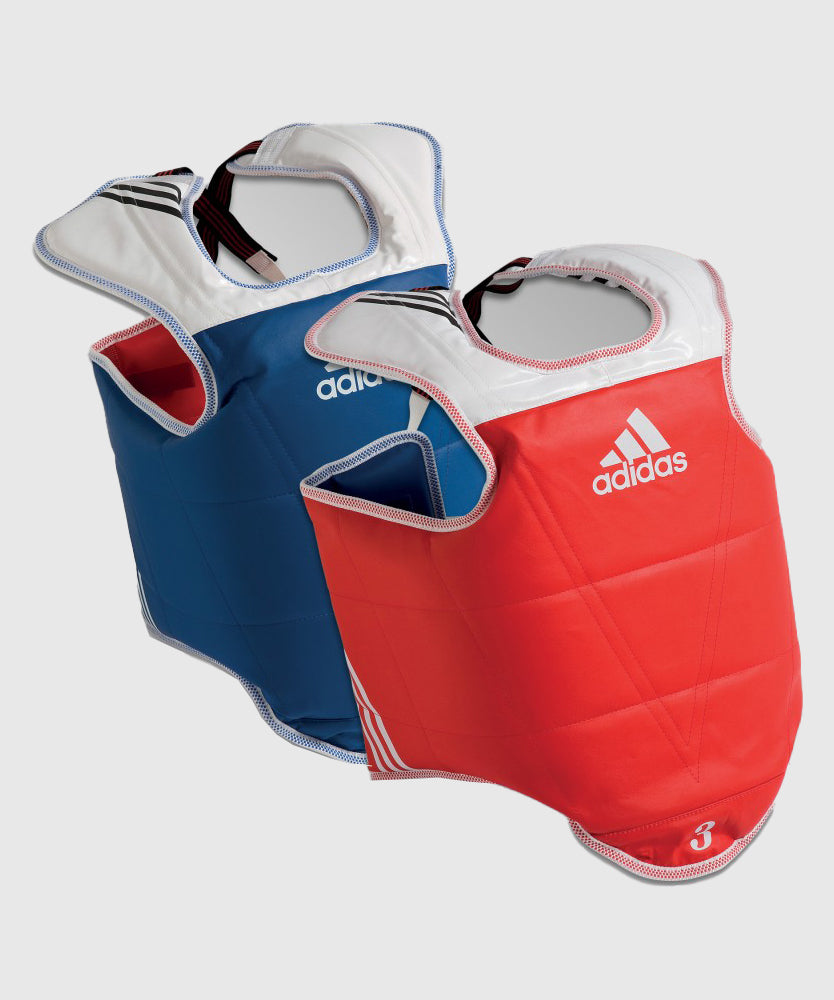 Adidas Protector de Pecho de Entrenamiento y Competición Reversible WT Approved - Rojo/Azul