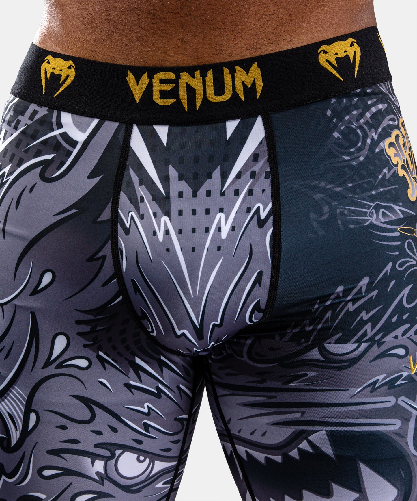 Pantalon de compression Venum Wolf Atak – Noir/Gris