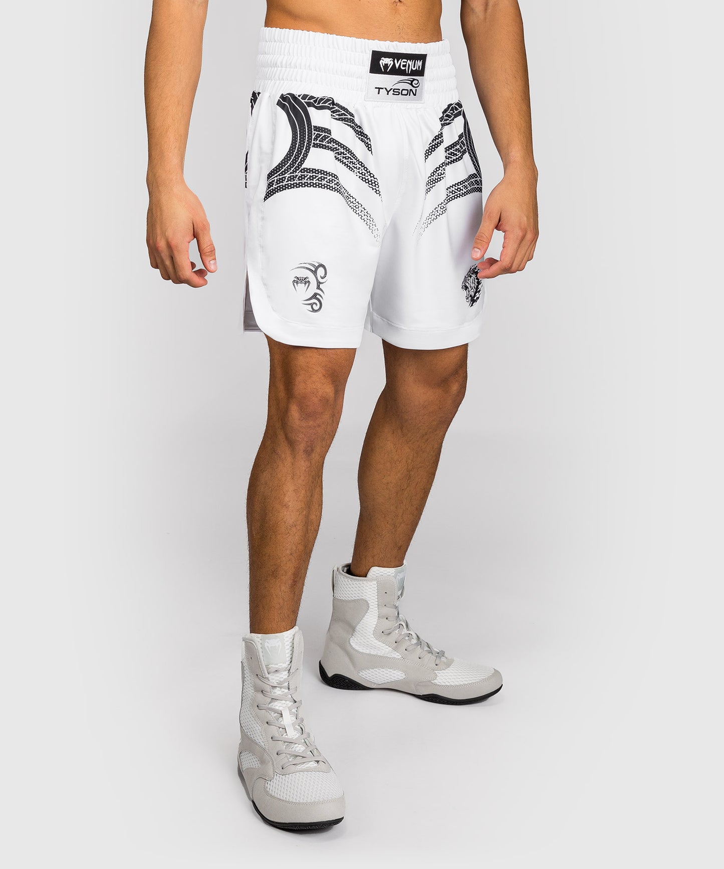 Venum x Mike Tyson Tiger Boxing Shorts - Optical White/Deep Black