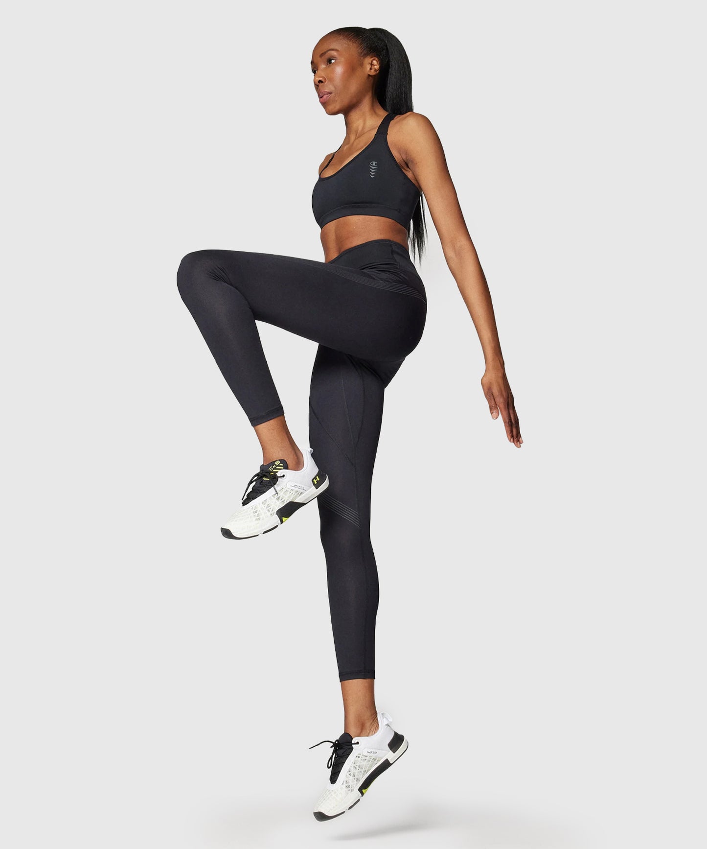 Leggings Champion At Athletic - Noir/Blanc