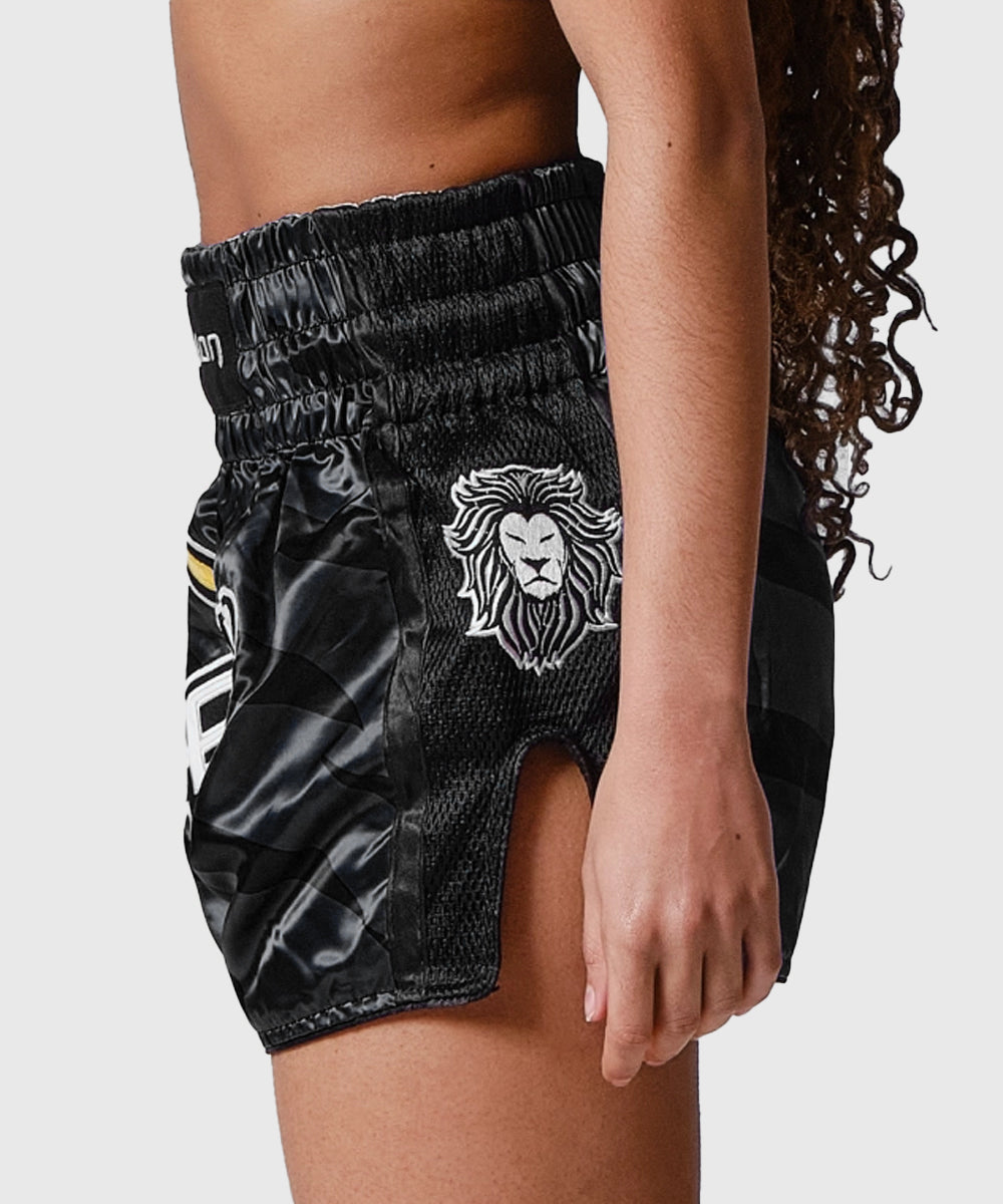 Elion Raja Pantalones de Muay Thai - Negro
