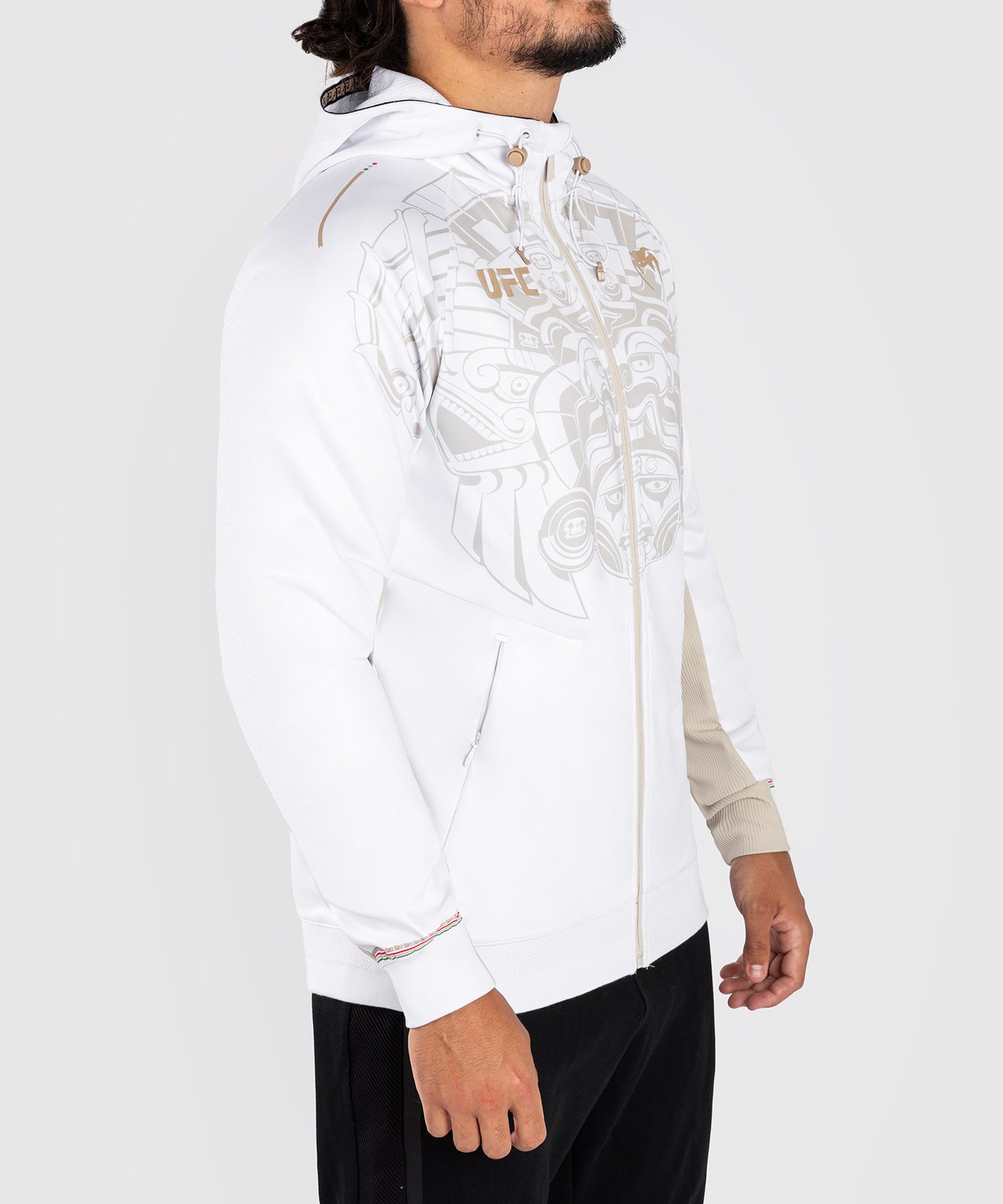 Noche UFC by Venum Authentic Fight Night Felpa con cappuccio da uomo - bianca