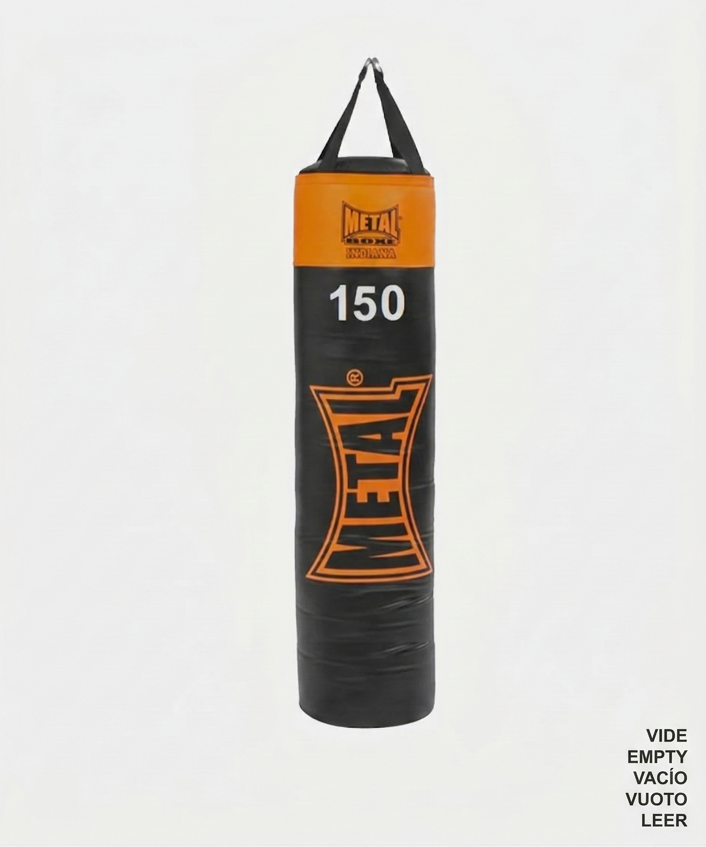 Sac De Frappe Vide 150cm Metal Boxe Indiana - Noir/Orange